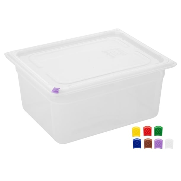 Hygiplas Click Polypropylene 1/2 Gastronorm Tray 150mm (4 Pack) fz090