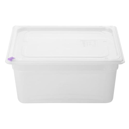 Hygiplas Click Polypropylene 1/2 Gastronorm Tray 150mm (4 Pack) fz090