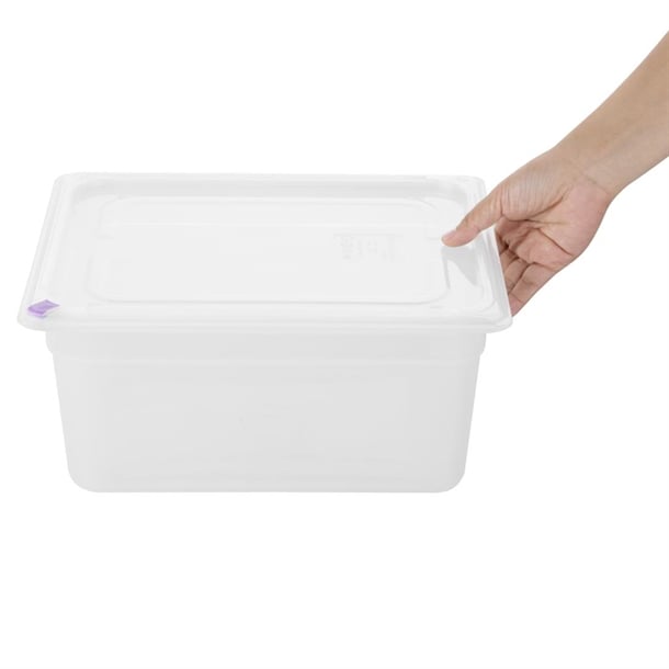 Hygiplas Click Polypropylene 1/2 Gastronorm Tray 150mm (4 Pack) fz090