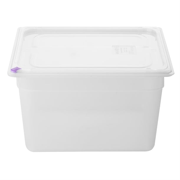 Hygiplas Click PP GN Container 1/2 with Lid & 7 Colour Clips 200mm 11.7Ltr (4 Pack) fz091