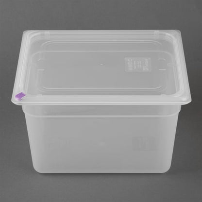 Hygiplas Click PP GN Container 1/2 with Lid & 7 Colour Clips 200mm 11.7Ltr (4 Pack) fz091