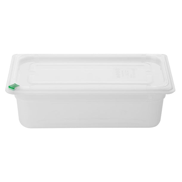 Hygiplas Click PP GN Container 1/3 with Lid & 7 Colour Clips 100mm 3.6Ltr (4 Pack) fz092
