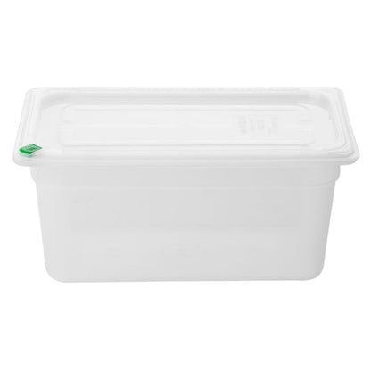 Hygiplas Click PP GN Container 1/3 with Lid & 7 Colour Clips 150mm 5.3Ltr (4 Pack) fz093