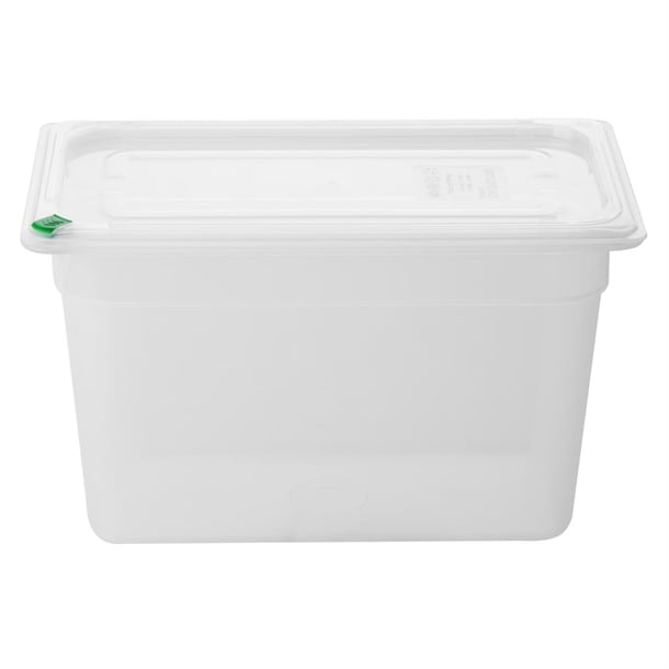 Hygiplas Click PP GN Container 1/3 with Lid & 7 Colour Clips 200mm 6.9Ltr (4 Pack) fz094