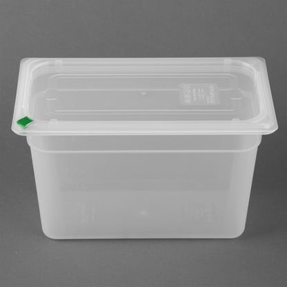 Hygiplas Click PP GN Container 1/3 with Lid & 7 Colour Clips 200mm 6.9Ltr (4 Pack) fz094