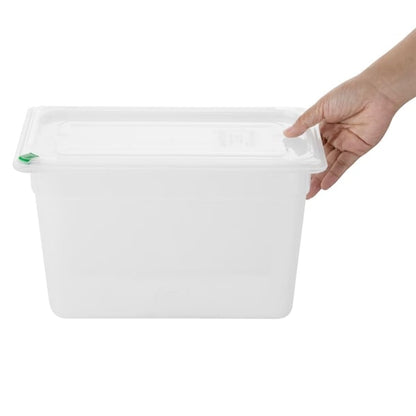 Hygiplas Click PP GN Container 1/3 with Lid & 7 Colour Clips 200mm 6.9Ltr (4 Pack) fz094