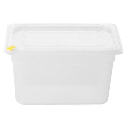 Hygiplas Click PP GN Container 1/4 with Lid & 7 Colour Clips 150mm 3.7Ltr (4 Pack) fz096