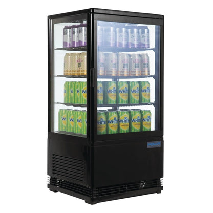 Polar C-Series Energy Efficient  Display Fridge Black 68Ltr cx577