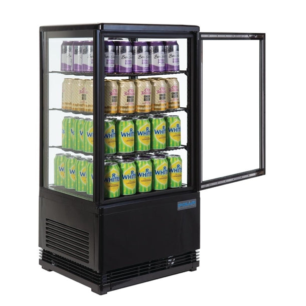 Polar C-Series Energy Efficient  Display Fridge Black 68Ltr cx577
