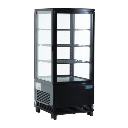 Polar C-Series Energy Efficient  Display Fridge Black 68Ltr cx577