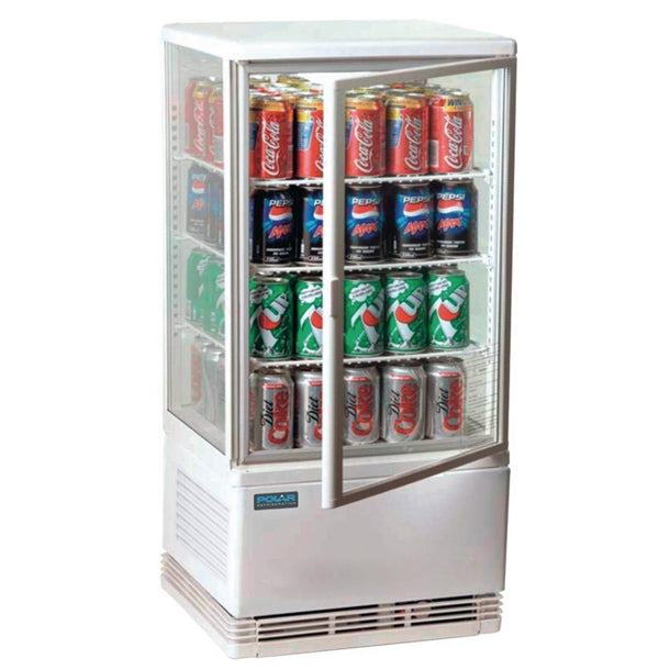 Polar C-Series Energy Efficient Display Fridge White 68Ltr cx578