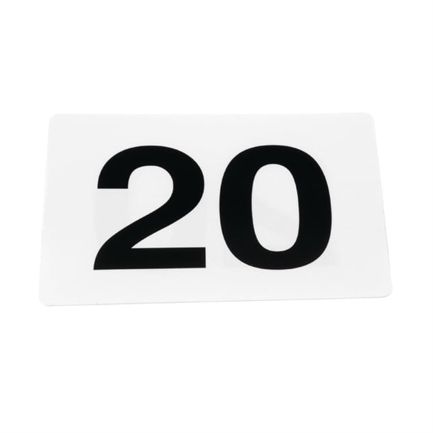 Olympia Plastic Table Numbers Inserts 1-25 gc086