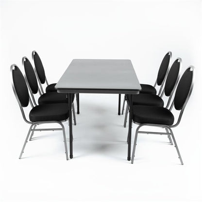 Bolero ABS Rectangular Folding Table Grey 5ft gc595