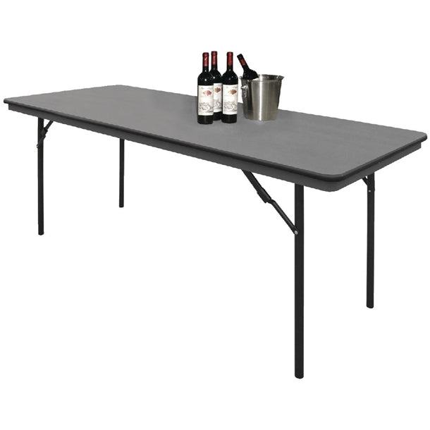 Bolero ABS Rectangular Folding Table Grey 6ft (Single) gc596