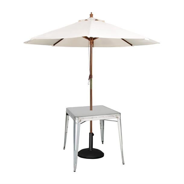 Bolero Bistro Galvanised Steel Square Table 668mm (Single) gc866