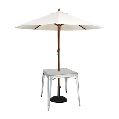 Bolero Bistro Galvanised Steel Square Table 668mm (Single) gc866