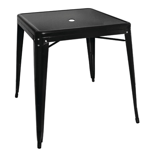 Bolero Bistro Steel Square Table Black 668mm (Single) gc867
