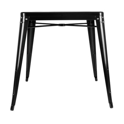 Bolero Bistro Steel Square Table Black 668mm (Single) gc867