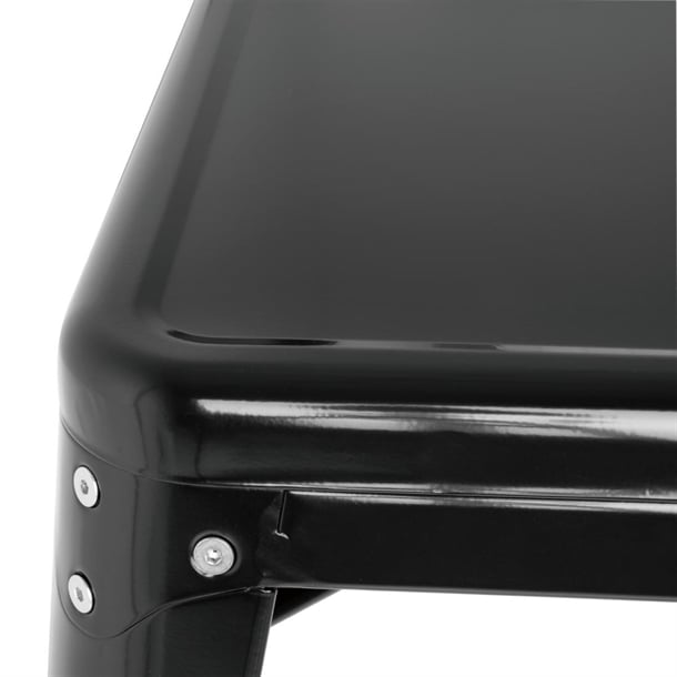 Bolero Bistro Steel Square Table Black 668mm (Single) gc867
