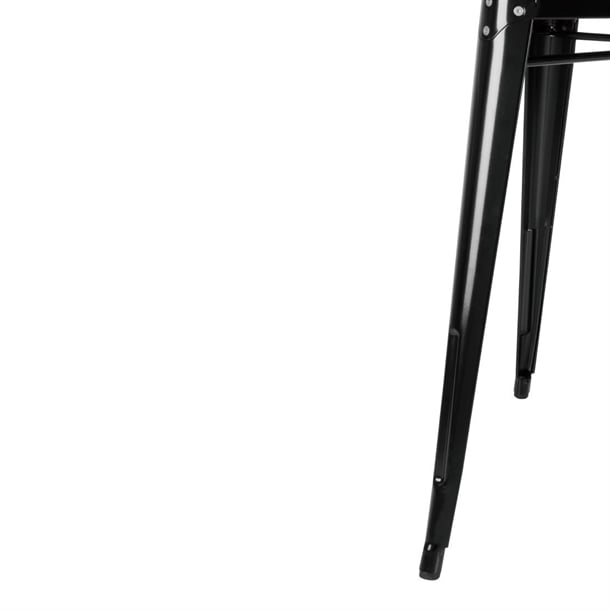 Bolero Bistro Steel Square Table Black 668mm (Single) gc867