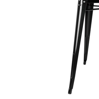 Bolero Bistro Steel Square Table Black 668mm (Single) gc867
