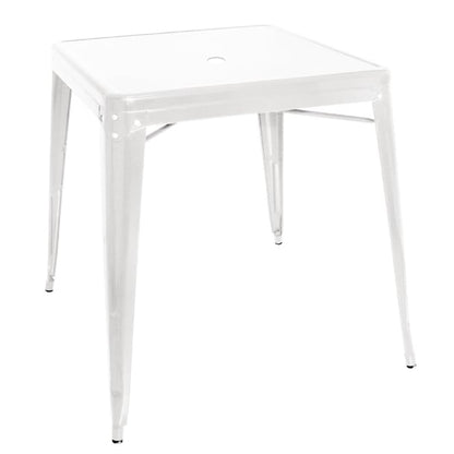 Bolero Bistro Square Steel Table White 668mm (Single) gc869