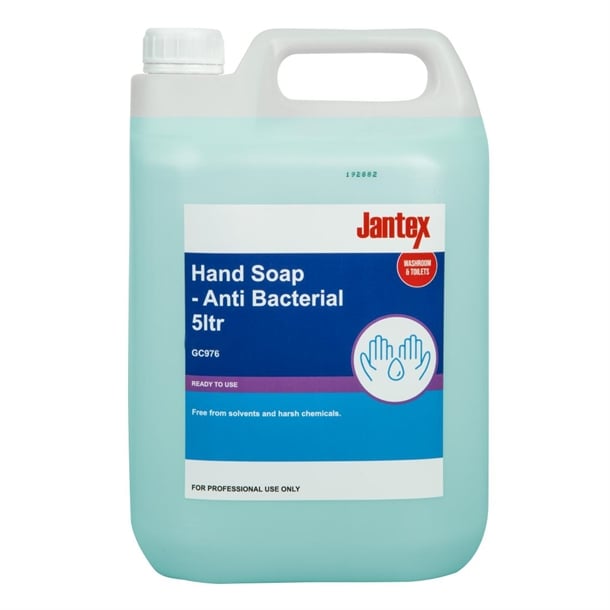 Jantex Unperfumed Antibacterial Liquid Hand Soap 5Ltr gc976