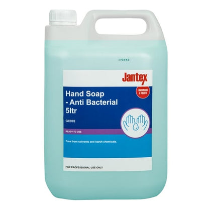 Jantex Unperfumed Antibacterial Liquid Hand Soap 5Ltr gc976