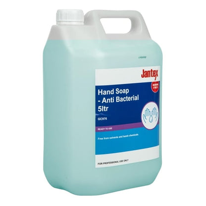 Jantex Unperfumed Antibacterial Liquid Hand Soap 5Ltr gc976