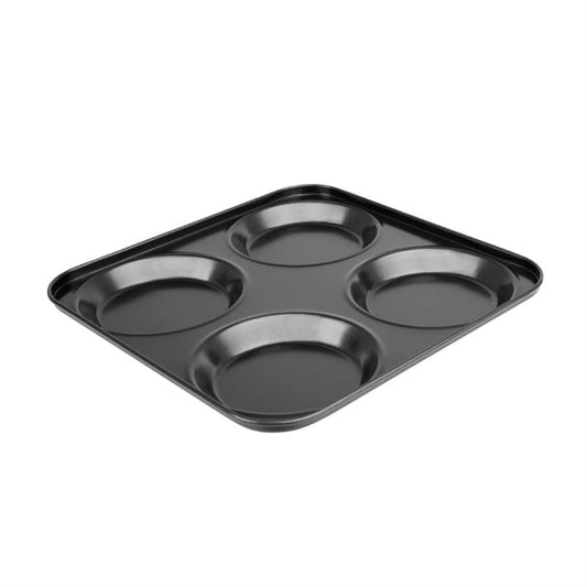 Vogue Carbon Steel Non-Stick Yorkshire Pudding Tray 4 Cup gd012