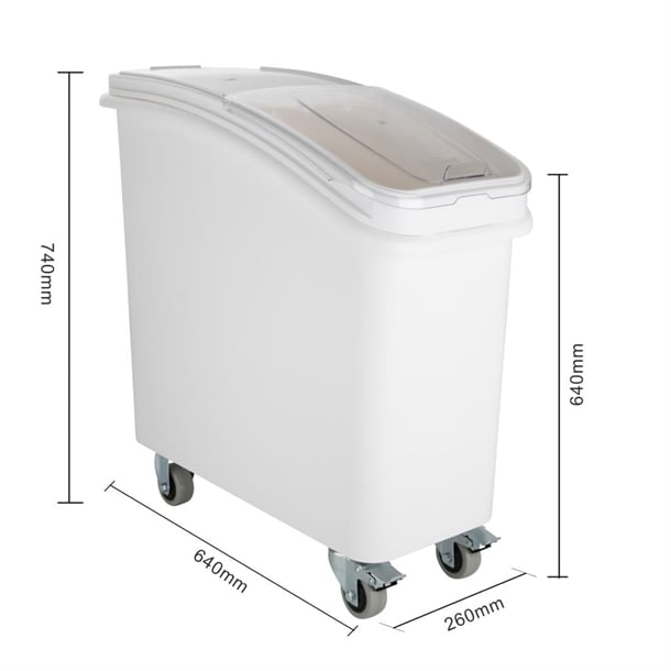 Vogue Polypropylene Ingredient Bin with Scoop 81Ltr gd026