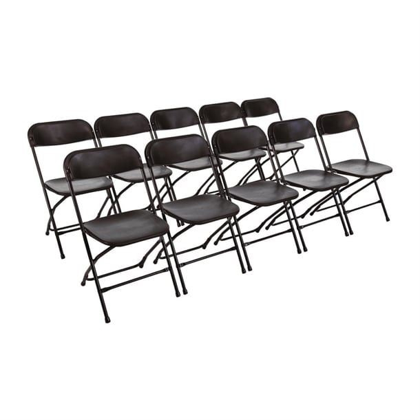 Bolero Polypropylene Folding Chairs Black (10 Pack) gd386