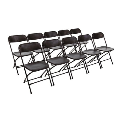Bolero Polypropylene Folding Chairs Black (10 Pack) gd386