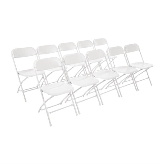Bolero PP Folding Chairs White (10 Pack) gd387