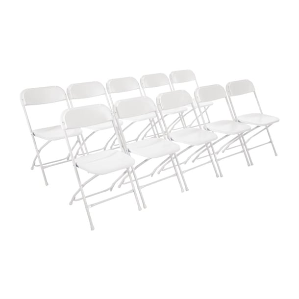 Bolero PP Folding Chairs White (10 Pack) gd387