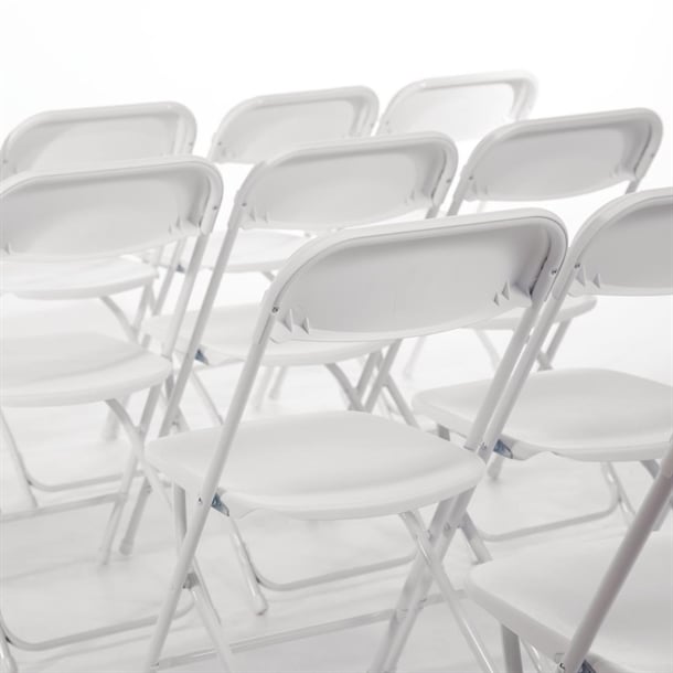 Bolero PP Folding Chairs White (10 Pack) gd387
