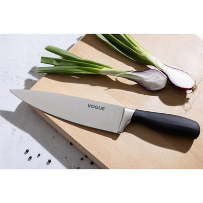 Vogue Soft Grip Chef Knife Black 20cm gd750