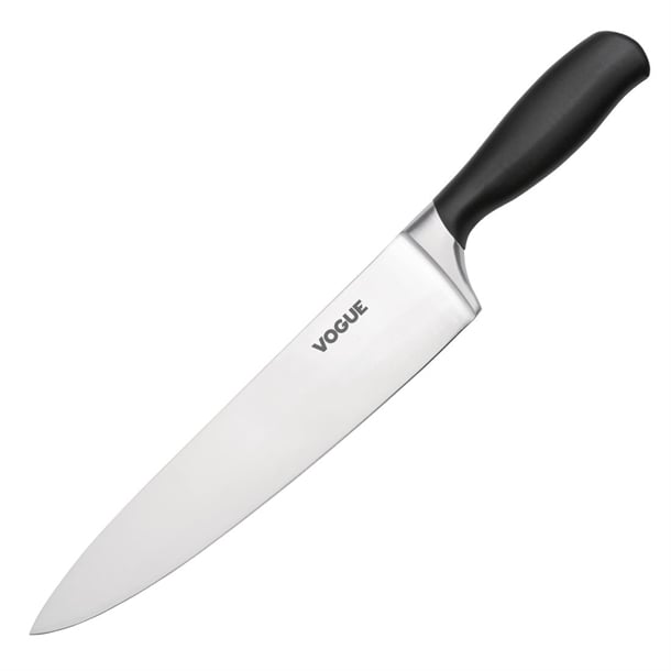 Vogue Soft Grip Chef Knife Black 25.5cm gd752