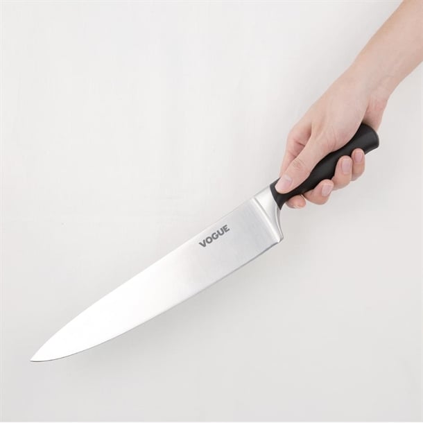 Vogue Soft Grip Chef Knife Black 25.5cm gd752