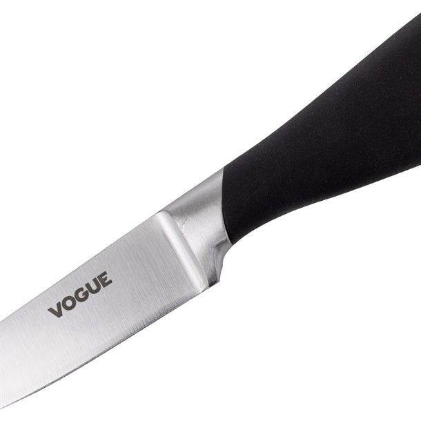 Vogue Soft Grip Paring Knife Black 8.5cm gd756