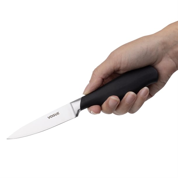Vogue Soft Grip Paring Knife Black 8.5cm gd756