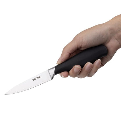Vogue Soft Grip Paring Knife Black 8.5cm gd756