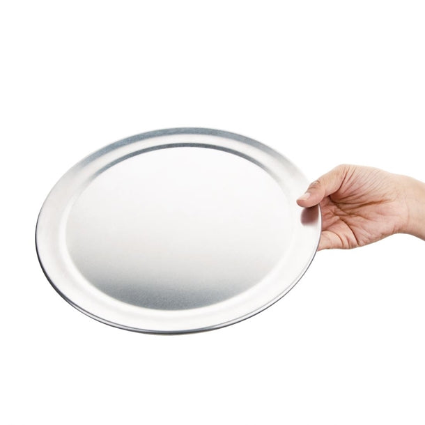 Vogue Aluminium Pizza Tray Wide Rim 10" ge197