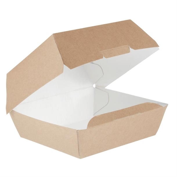 Colpac Compostable Kraft Burger Boxes (250 Pack) p_ge802
