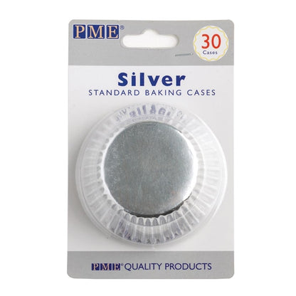 PME Cupcake Baking Cases Silver (30 Pack) ge846