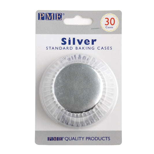 PME Cupcake Baking Cases Silver (30 Pack) ge846