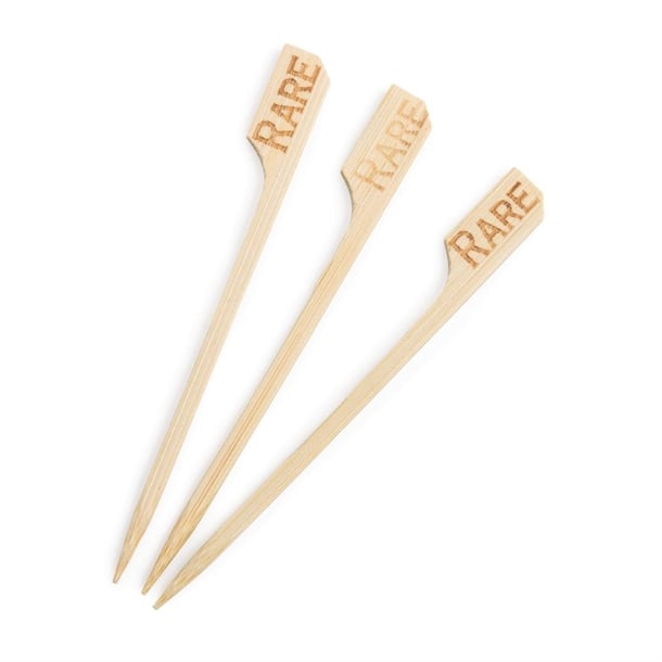 Biodegradable Bamboo Steak Markers Rare (100 Pack) ge895