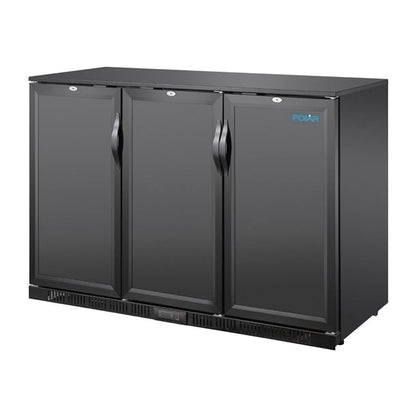 Polar G-series 850mm Triple Door Back Bar Cooler Solid Door 320 Ltr ge999