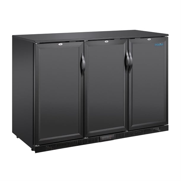 Polar G-series 850mm Triple Door Back Bar Cooler Solid Door 320 Ltr ge999
