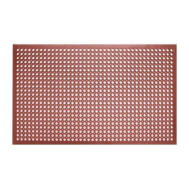 Jantex Rubber Grease Resistant Anti Fatigue Mat Red 1500 x 900mm gf017